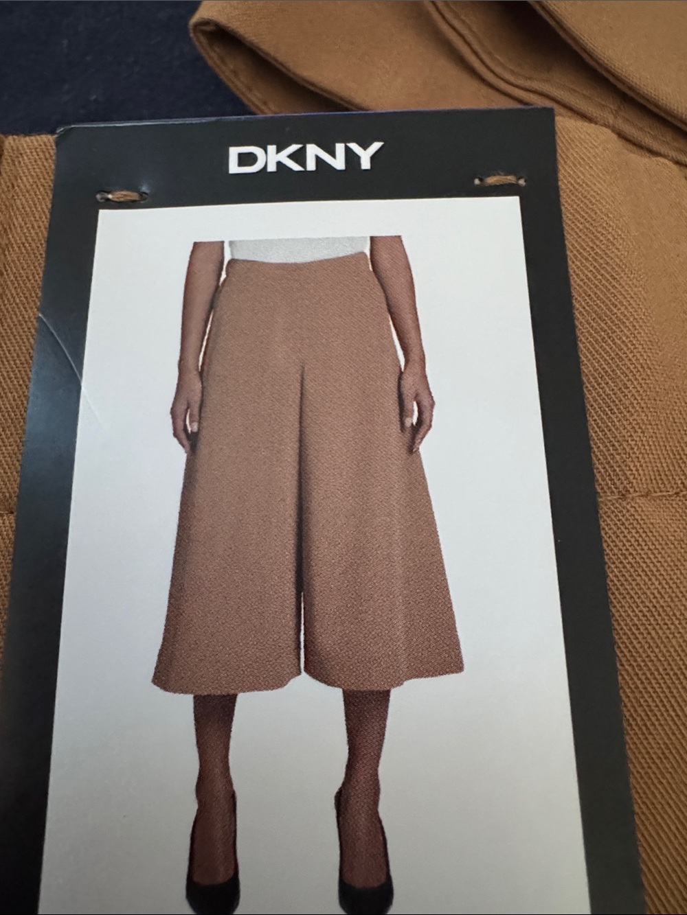 DKNY Camel Circle Skirt - Flared Midi Silhouette